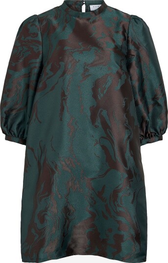 Vila   Kjole Vilenuna O Neck 3/4 Short Dress/Dc   Blå