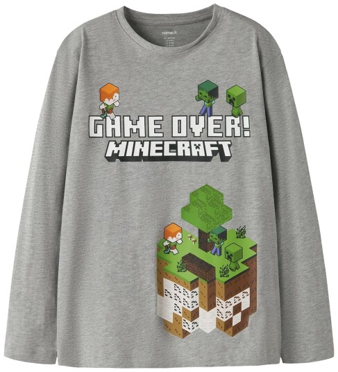 Name It Genser NkmAr Minecraft Grey Melange Name It 9 10 år (134 140) Genser Grå Name It Genser NkmAr Minecraft Grey Melange Name It 9 10 år (134 140) Genser Grå