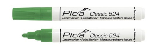 Pica Classic Permanent Merkepenn Grøn 2-4 mm Rund Spiss - Håndverktøy Pica Classic Permanent Merkepenn Grøn 2-4 mm Rund Spiss - Håndverktøy