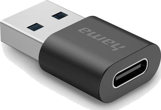 Hama USB 3.2 Adapter USB-A til USB-C 10 Gbit/s Sort