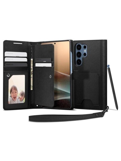 Spigen Wallet S Etui til Samsung Galaxy S25 Ultra Svart