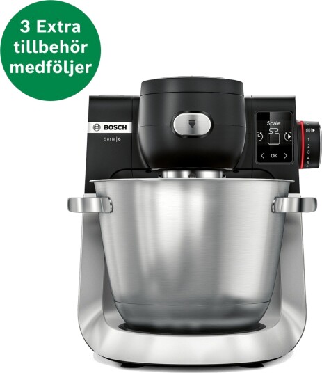 Bosch Series 6 Kjøkkenmaskin 5,5L 1600W Sort MUMS6ZS34 Bosch Series 6 Kjøkkenmaskin 5,5L 1600W Sort MUMS6ZS34