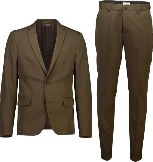 Lindbergh Fine Twill Stretch Suit DEEP BROWN 48