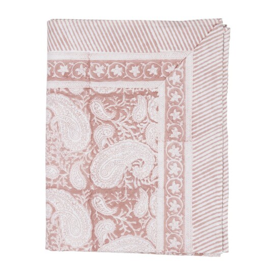 Chamois Big paisley bordduk 150x350 cm rosa