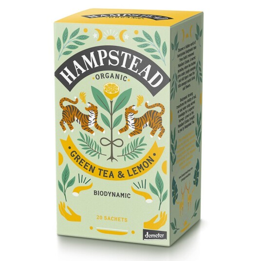 Hampstead Tea økologisk grønn te med sitron 20 poser Hampstead Tea økologisk grønn te med sitron 20 poser