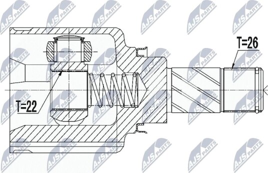 Nty Drivknute drivaksel NTY NPW RE 123