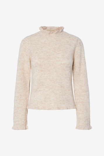 pieces Genser pcJasmijn LS High Neck Knit Grå pieces Genser pcJasmijn LS High Neck Knit Grå