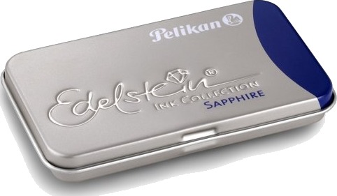 Pelikan 339630 Blå Blå Sølv Fontenepenn Tyskland Boks 6 Stykker