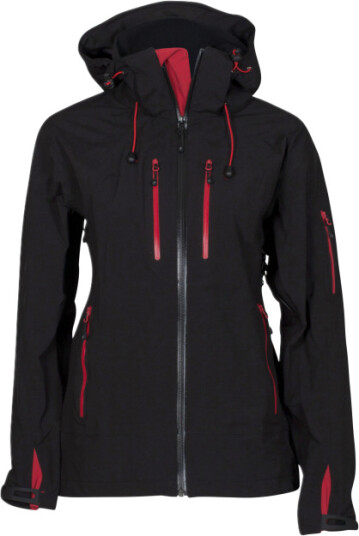Tracker 7092 Dame Kontrastfarget Extreme Pro Shell, svart/rød, 1 stk., STK-709206 Black/Red XL