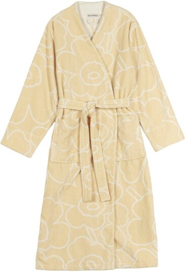 Marimekko Piirto Unikko Badekåpe Beige Xl