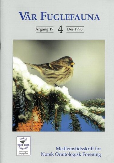 Norsk Ornitologisk Forening Vår Fuglefauna   1996 4 årgang 19