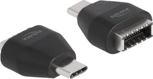 Delock Usb-Adapter Usb-C Hann Til 20 Pin Key A Hunn Usb 3.2 Gen 2 Svart