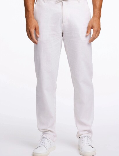 Lindbergh Linen Pants   Cream   XXL