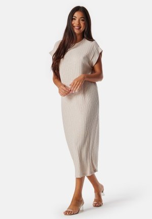Pieces Pclena SS midi dress Silver Gray XL Pieces Pclena SS midi dress Silver Gray XL