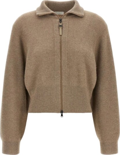 Brunello Cucinelli Dame Strikkevarer Brun M,