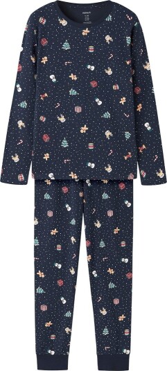 Name It Pysjamas 2 Deler NknVismas Navy Blazer/Jul Name It 7 år (122) 2 delt nattøy Marineblå