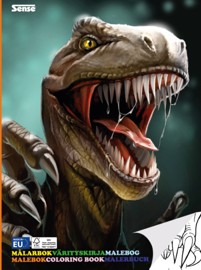 Sense Malebok Dinosaurer 36 sider