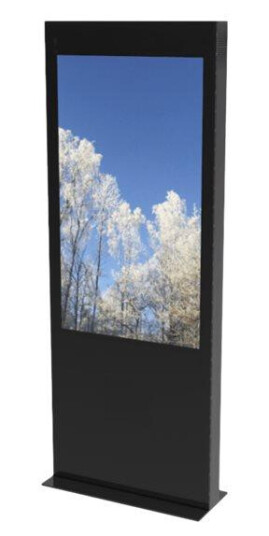 Hi-ND Single totem - stativ - for LCD-skjerm - svart, RAL 9005 Hi-ND Single totem - stativ - for LCD-skjerm - svart, RAL 9005