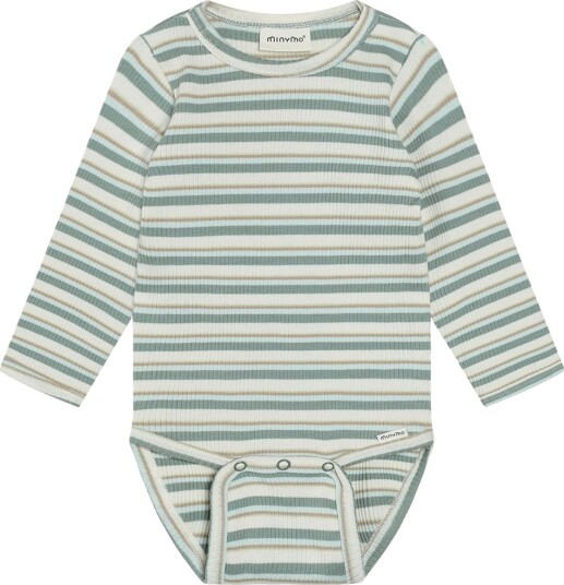 Minymo Body I/e Rib Lily Pute Minymo 50 Langermet Body Grønn