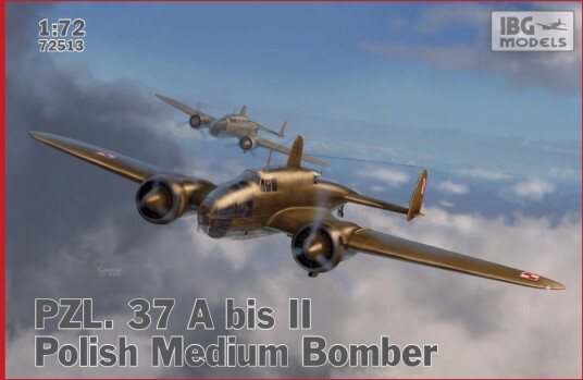 IBG PZL 37A Polsk mellomstor bombefly byggesett 1:72 IBG PZL 37A Polsk mellomstor bombefly byggesett 1:72