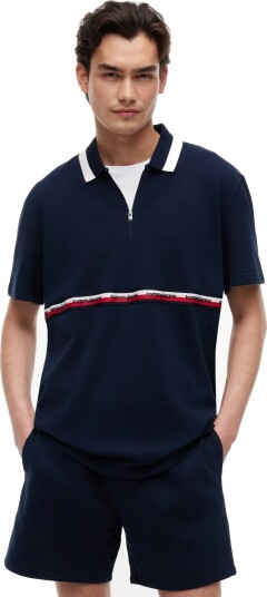 Tommy Jeans Tjm Rlx Tape Zip Polo Navy XXL