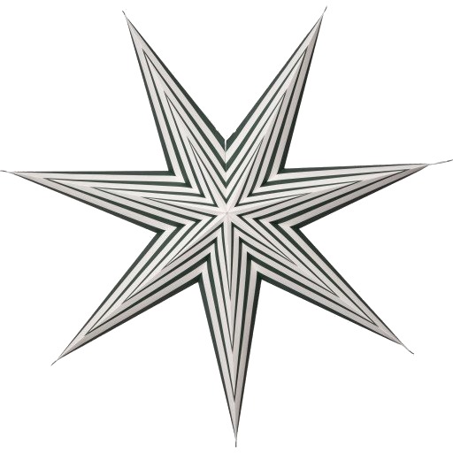 Star Trading Stripe julestjerne med lys grønn 60 cm