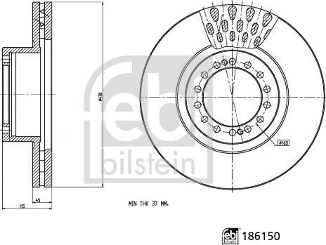 FEBI BILSTEIN 186150 Bremseskive