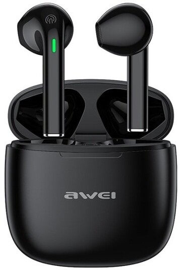 Awei Bluetooth 5.3 T26 Pro Tws Hodetelefoner + Dokkingstasjon Svart/Svart Awei Bluetooth 5.3 T26 Pro Tws Hodetelefoner + Dokkingstasjon Svart/Svart
