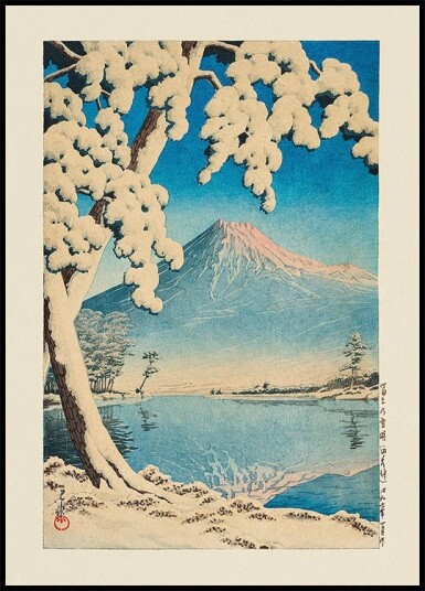 Fuji No Yukibare Tagonoura 1932 Plakat Plakat / 21x30cm