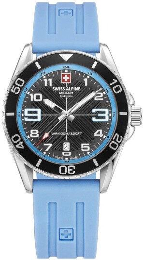 Swiss Alpine Military Herreklokke 7029.1831 Raptor Sort/Gummi Ø42 mm Swiss Alpine Military Herreklokke 7029.1831 Raptor Sort/Gummi Ø42 mm