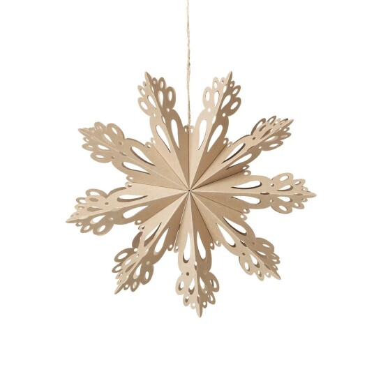 Broste Copenhagen Snowflake juldekorasjon natural Ø30 cm Broste Copenhagen Snowflake juldekorasjon natural Ø30 cm