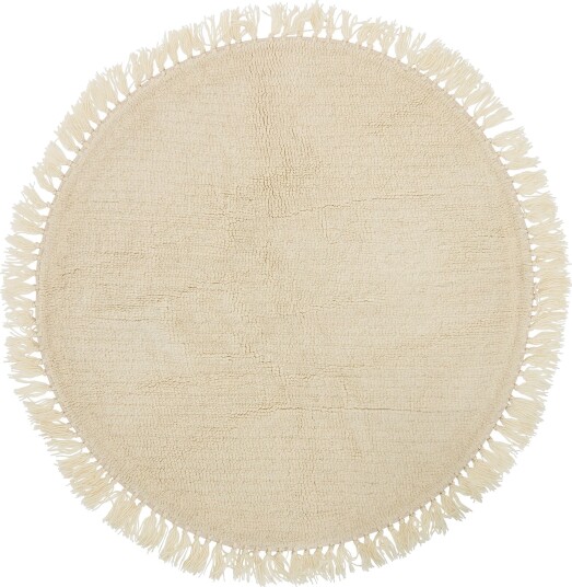 Bloomingville Teppe m/frynser Natur Ø110cm