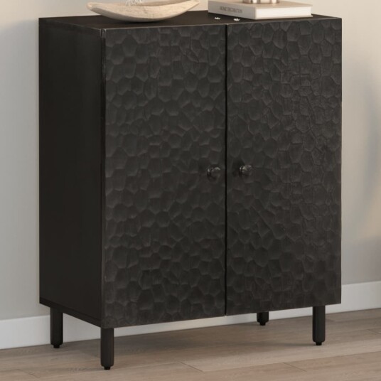 Sideskap svart 60x33x75 cm heltre mango 8720845422394