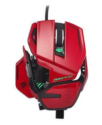 Mad Catz R.A.T. 8+ ADV Gamingmus med 20000 DPI og 11 knapper - Rød