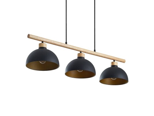 Lindby Tirzana hengelampe, 3 lyskilder, svart Lindby Tirzana hengelampe, 3 lyskilder, svart