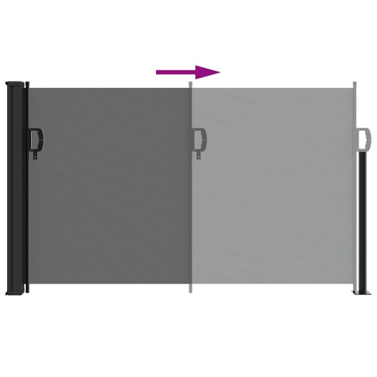 vidaXL Uttrekkbar sidemarkise antrasitt 120x600 cm