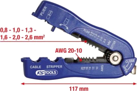 Ks Tools 115.1252 Ks Tools Afisoleringsværktøj 0.20 Til 0.80 Mm²