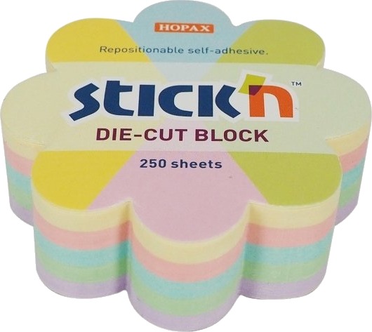 Noteskub 67X67 250 Blad Blomst Assorterat Pastel