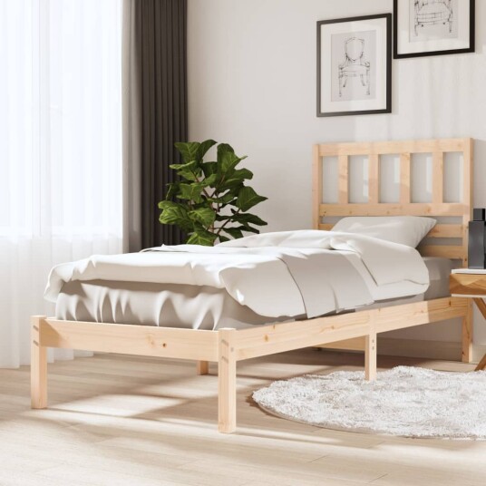 vidaXL Sengeramme heltre furu 75x190 cm 2FT6 Small Single vidaXL Sengeramme heltre furu 75x190 cm 2FT6 Small Single