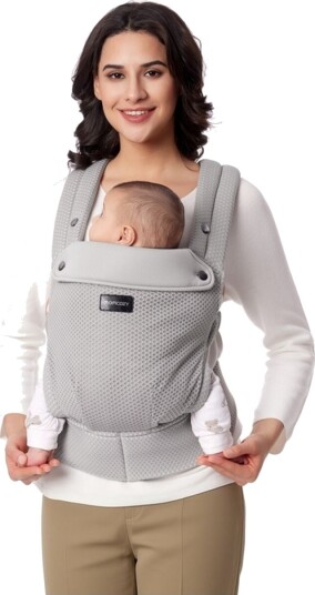 Momcozy Newborn To Toddler Air Mesh Soft Structured Carrier Grey