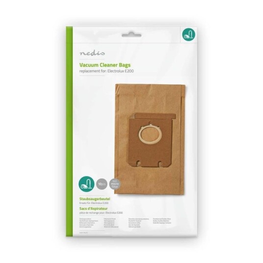 Nedis Støvsugepose 10 stk. Papir Mest solgt for: Electrolux Brun