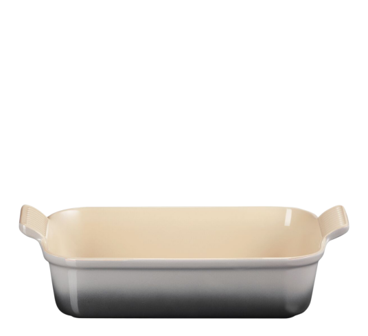 Le Creuset Heritage rektangulært fat 31x26 cm flint