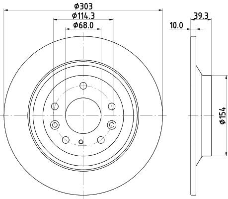 Bremseskive HELLA 8DD 355 133-481