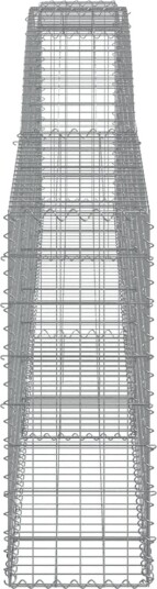 vidaXL Gabionkurver buede 10 stk 400x30x80/100 cm galvanisert jern