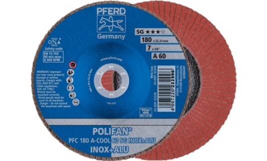Pferd Lamellskive PFC 180 A Cool 60 SG Inox+Alu 180mm 8500 rpm 10 stk