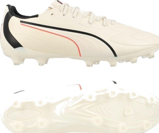 PUMA King 20 Match Fg/ag The Arrival   Sukkermandel/PUMA Svart/ultra Red Barn størrelse 34