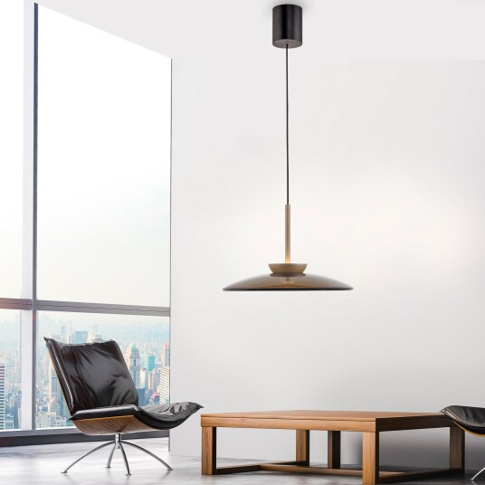 Hengelampe PURE PURE E Moon dimmbar Bronse / messing Stue Glass Moderne Bronse / messing