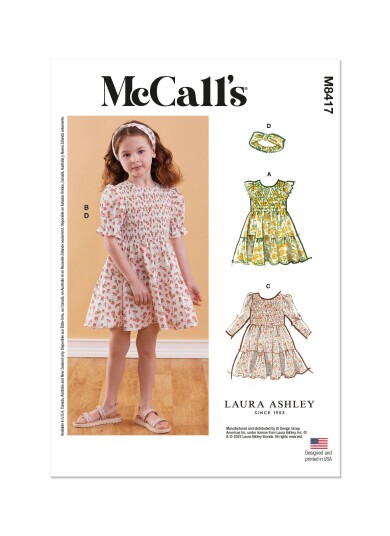 McCall's 8417 - Kjole & Hårbånd A (3-4-5-6-7-8)