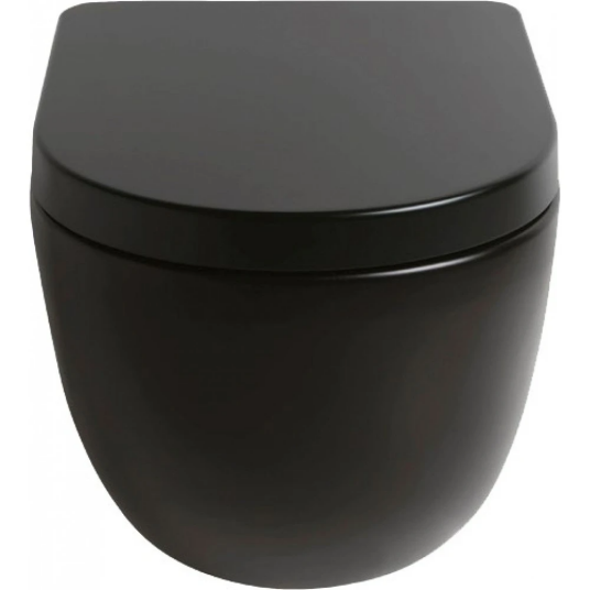 Lavabo File 2.0 Vegghengt toalett 520x360 mm, uten skyllekant, Sort Matt