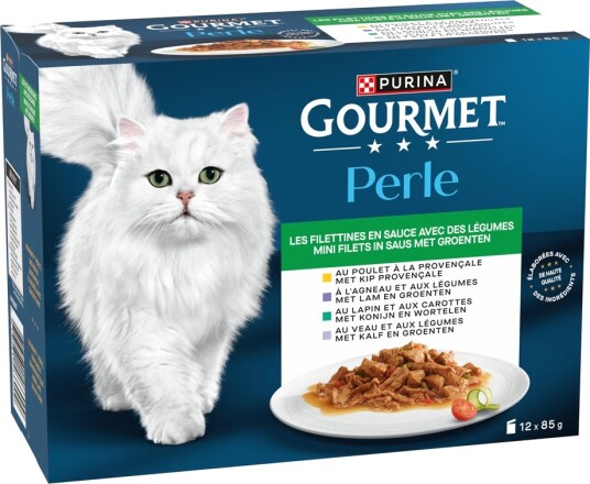 Gourmet våtfôr Perle Våtfôr Utsøkte Strimler med Grønnsaker 12x85 g